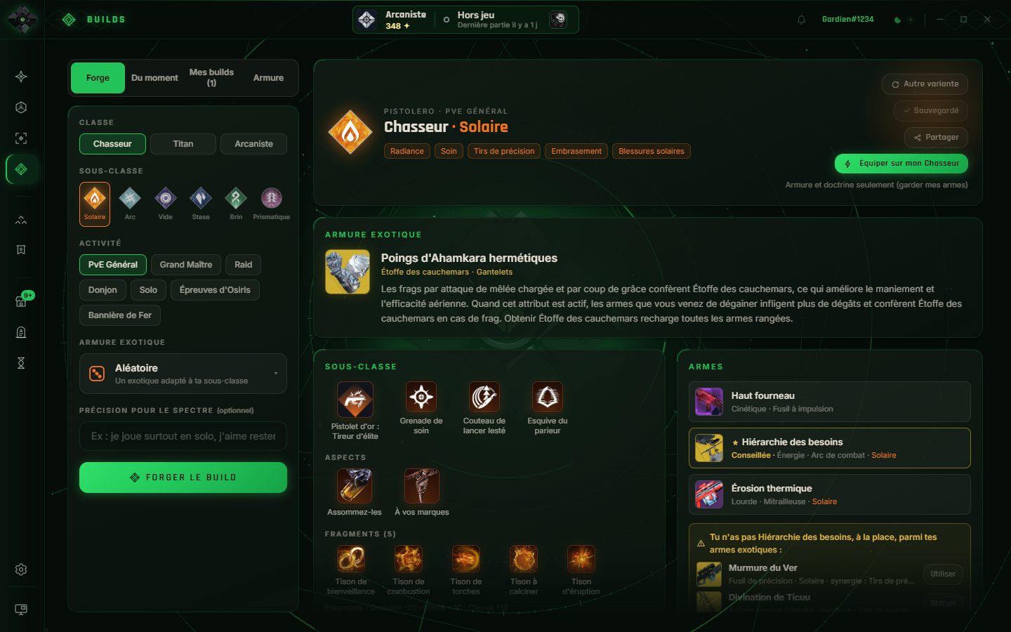 Un build dans SpectreIA